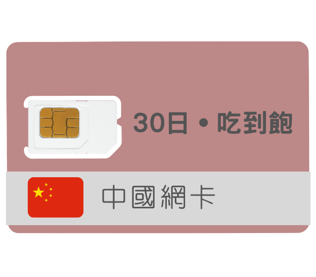 中國上網卡【30天 吃到飽】免翻牆