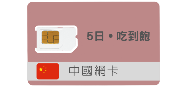 中國上網卡【5天 吃到飽】免翻牆